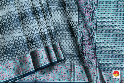 Kanchipuram Silk Saree - Handwoven Pure Silk - No Zari - PV NYC 244 - Silk Sari - Panjavarnam