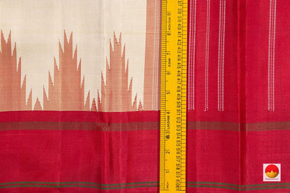Kanchipuram Silk Saree - Handwoven Pure Silk - No Zari - PV NYC 301 - Silk Sari - Panjavarnam
