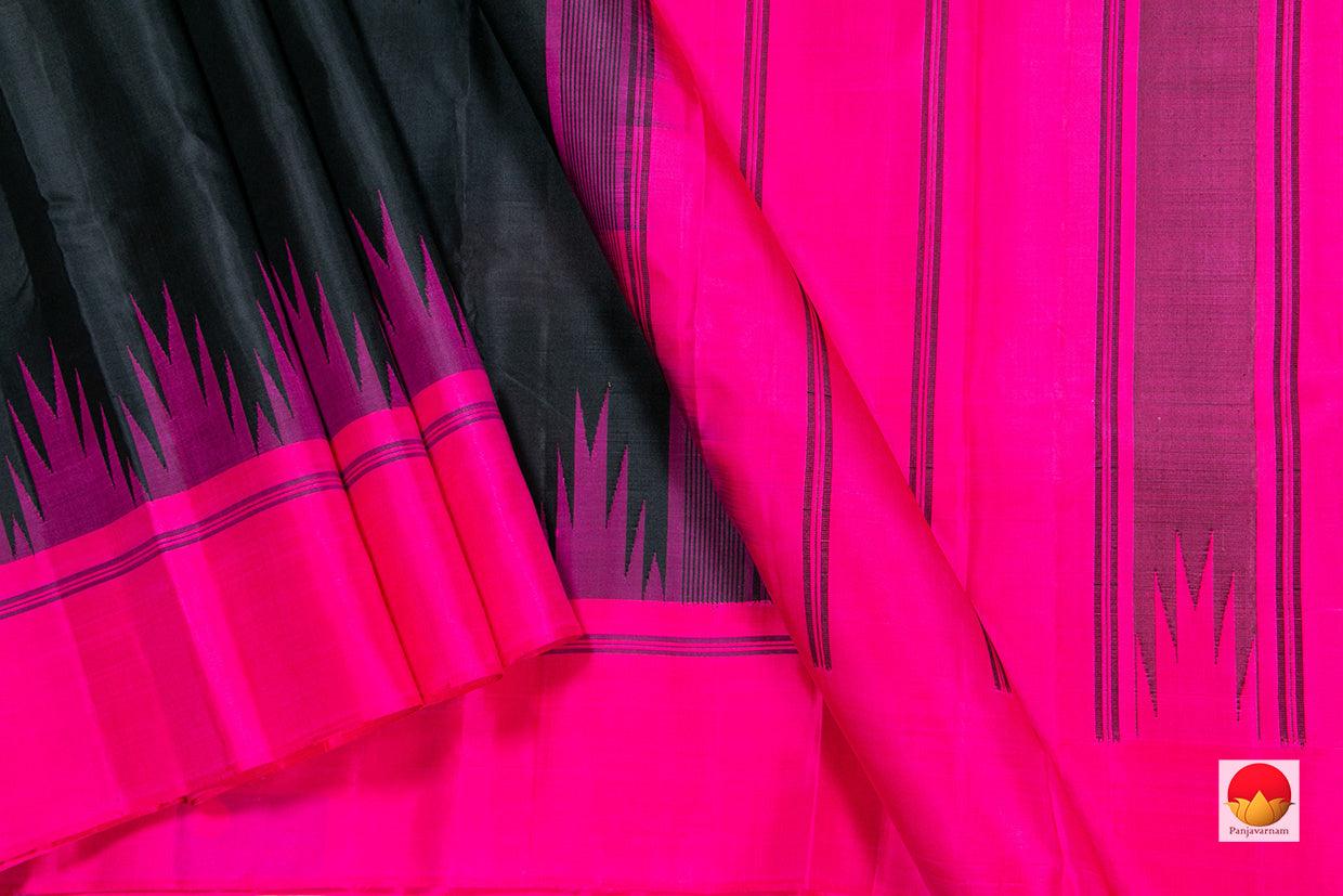 Kanchipuram Silk Saree - Handwoven Pure Silk - No Zari - PV NYC 340 - Silk Sari - Panjavarnam