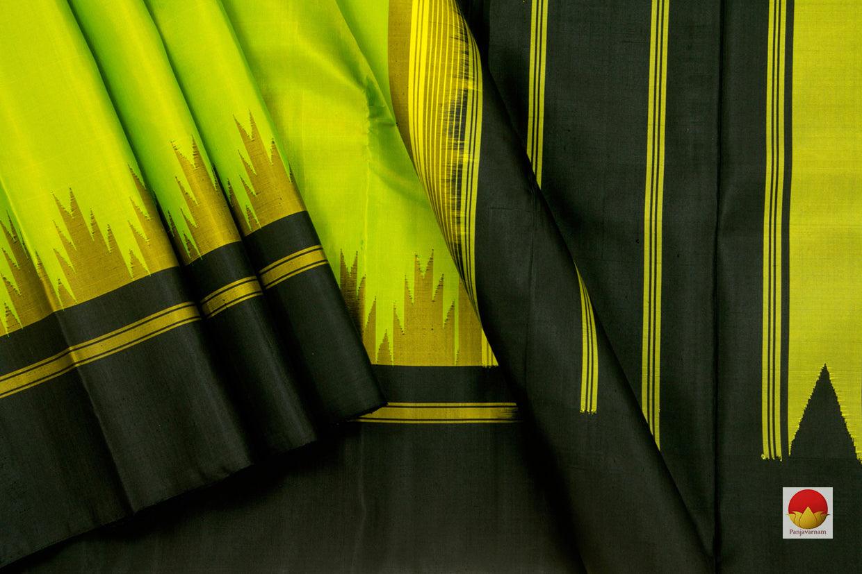 Kanchipuram Silk Saree - Handwoven Pure Silk - No Zari - PV NYC 86 - Silk Sari - Panjavarnam