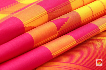Kanchipuram Silk Saree - Handwoven Pure Silk - No Zari - PV NZ 101 - Silk Sari - Panjavarnam