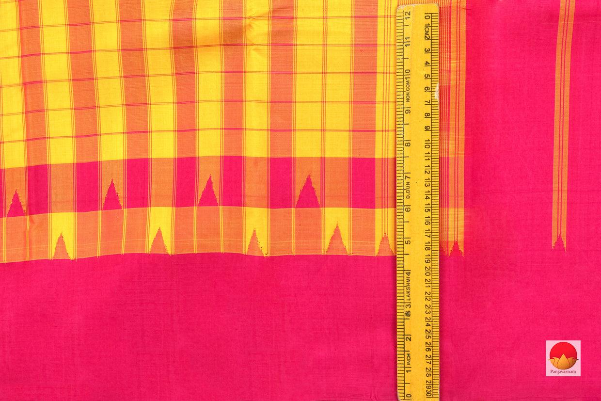 Kanchipuram Silk Saree - Handwoven Pure Silk - No Zari - PV NZ 101 - Silk Sari - Panjavarnam