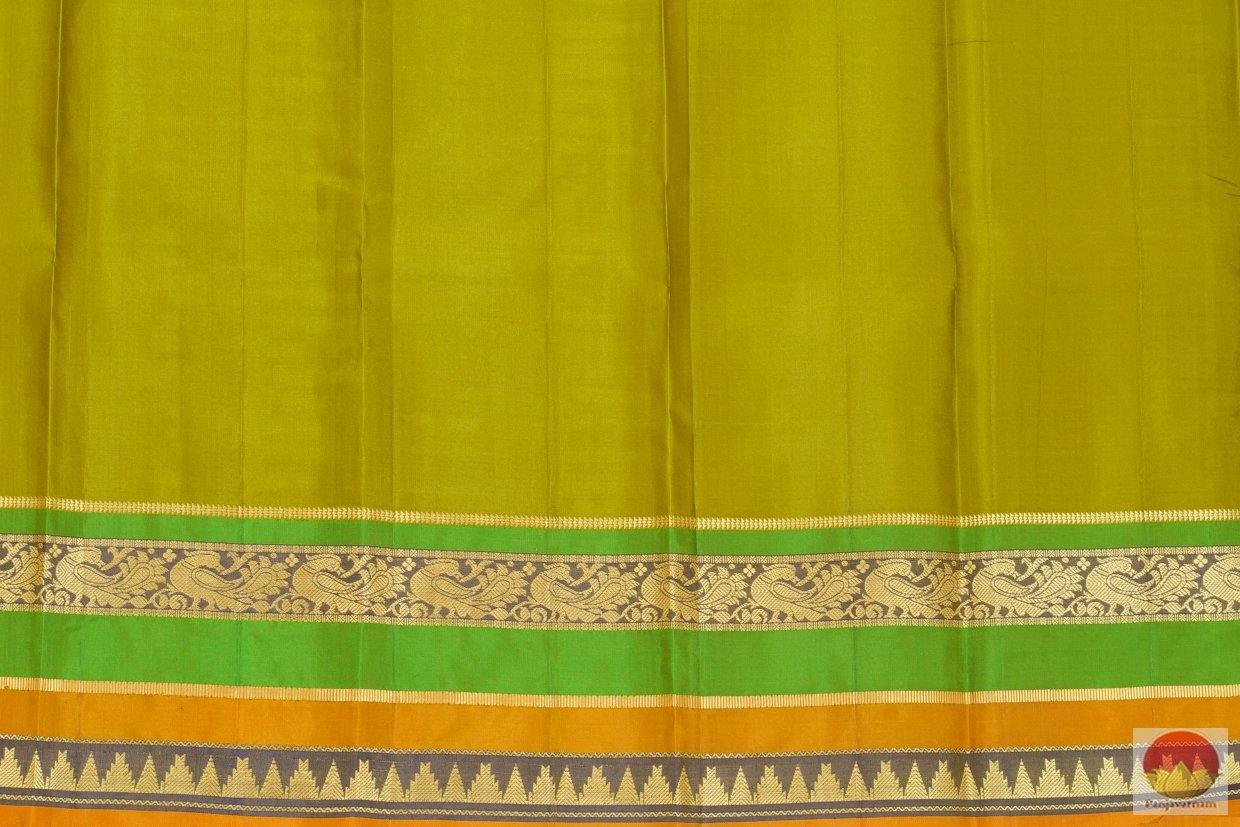 Kanchipuram Silk Saree - Handwoven Pure Silk - No Zari - PV NZ 128 - Archives - Silk Sari - Panjavarnam