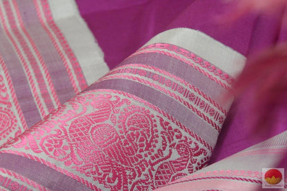Kanchipuram Silk Saree - Handwoven Pure Silk - No Zari - PV NZ 130 Archives - Silk Sari - Panjavarnam