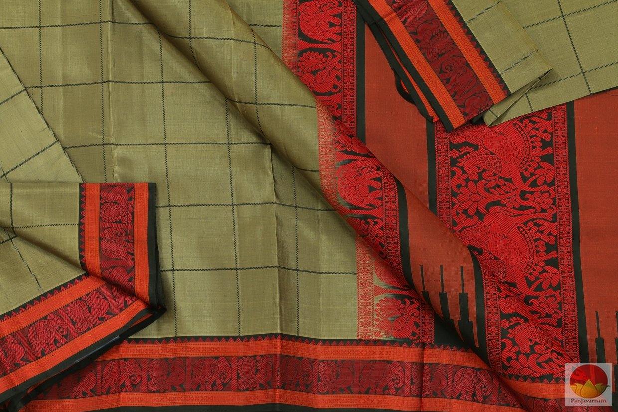 Kanchipuram Silk Saree - Handwoven Pure Silk - No Zari - PV NZ 134 Archives - Silk Sari - Panjavarnam