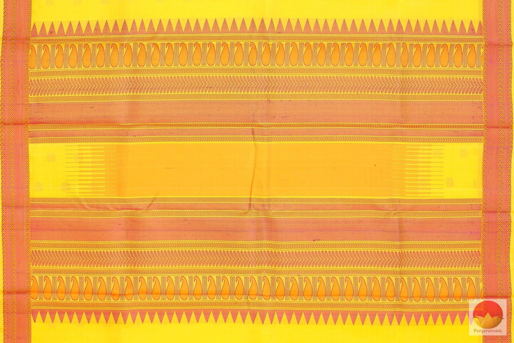Kanchipuram Silk Saree - Handwoven Pure Silk - No Zari - PV NZ 4604 - Archives - Silk Sari - Panjavarnam