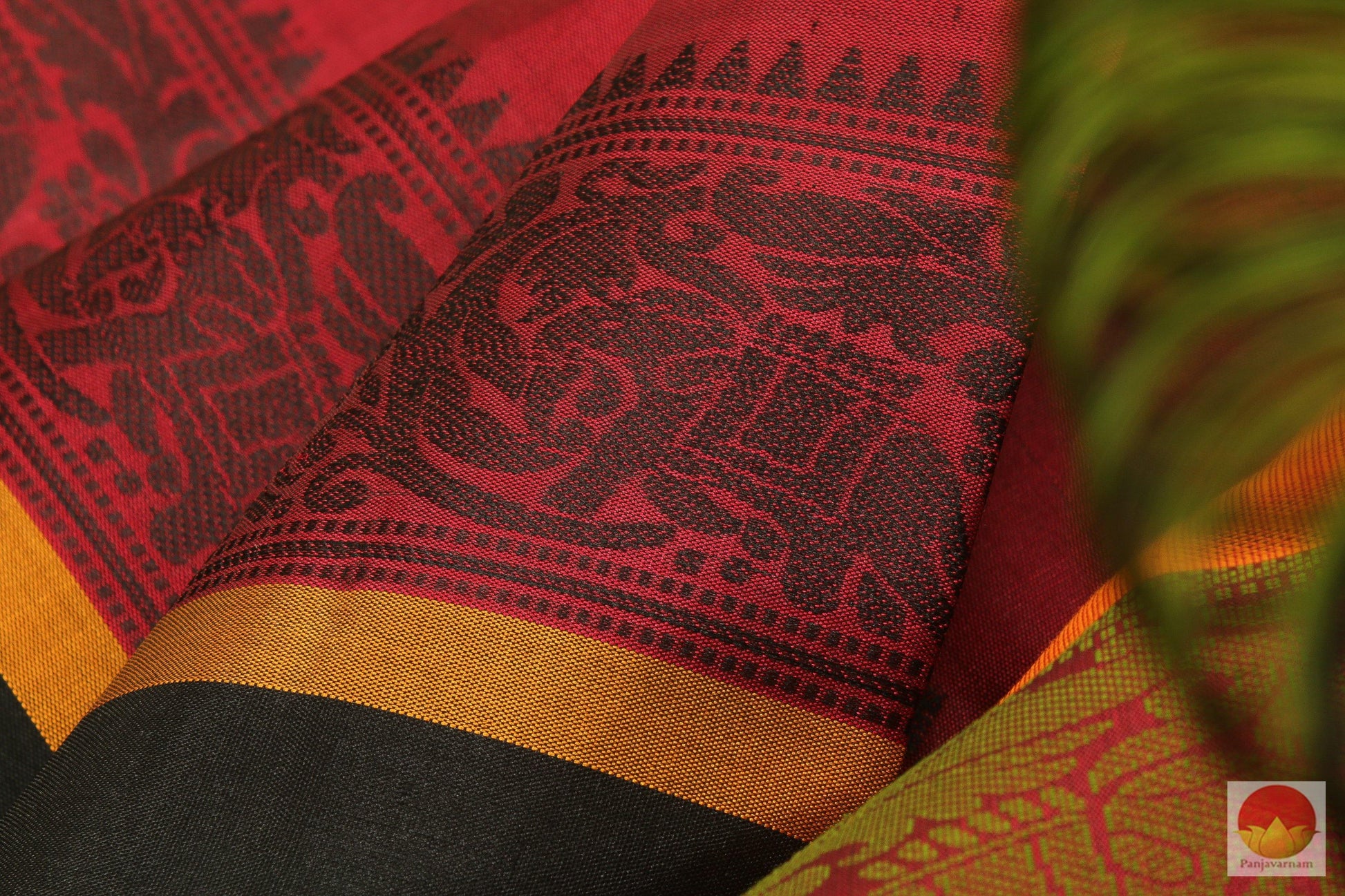 Kanchipuram Silk Saree - Handwoven Pure Silk - No Zari - PV NZ 4685 Archives - Silk Sari - Panjavarnam
