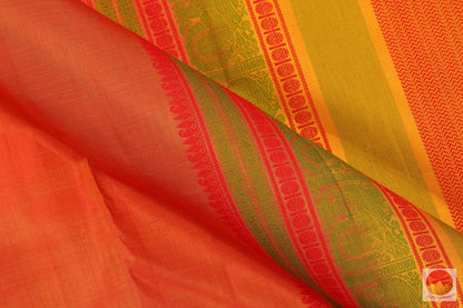 Kanchipuram Silk Saree - Handwoven Pure Silk - No Zari - PV NZ 4688 01 Archives - Silk Sari - Panjavarnam