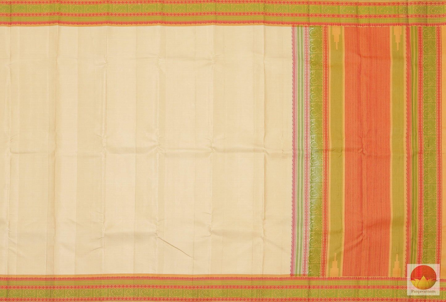 Kanchipuram Silk Saree - Handwoven Pure Silk - No Zari - PV NZ 4688 02 - Archives - Silk Sari - Panjavarnam