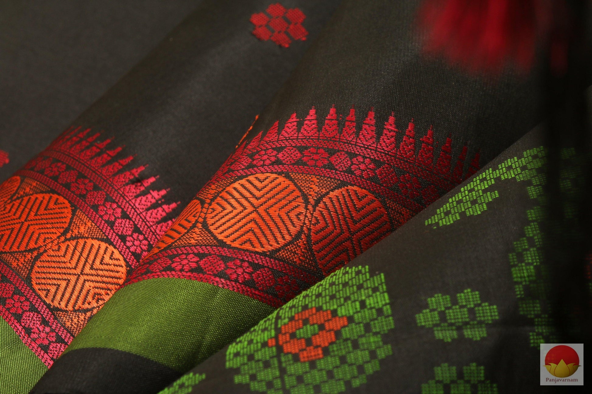 Kanchipuram Silk Saree - Handwoven Pure Silk - No Zari - PV NZ 4691 Archives - Silk Sari - Panjavarnam
