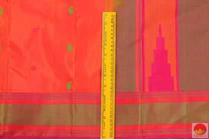 Kanchipuram Silk Saree - Handwoven Pure Silk - No Zari - PV RM NZ 147 - Archives - Silk Sari - Panjavarnam