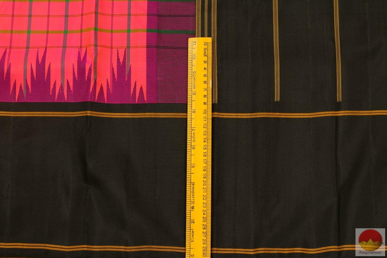 Kanchipuram Silk Saree - Handwoven Pure Silk - No Zari - PV RM NZ 152 - Archives - Silk Sari - Panjavarnam