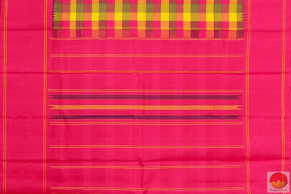 Kanchipuram Silk Saree - Handwoven Pure Silk - No Zari - PV RM NZ 154 - Archives - Silk Sari - Panjavarnam