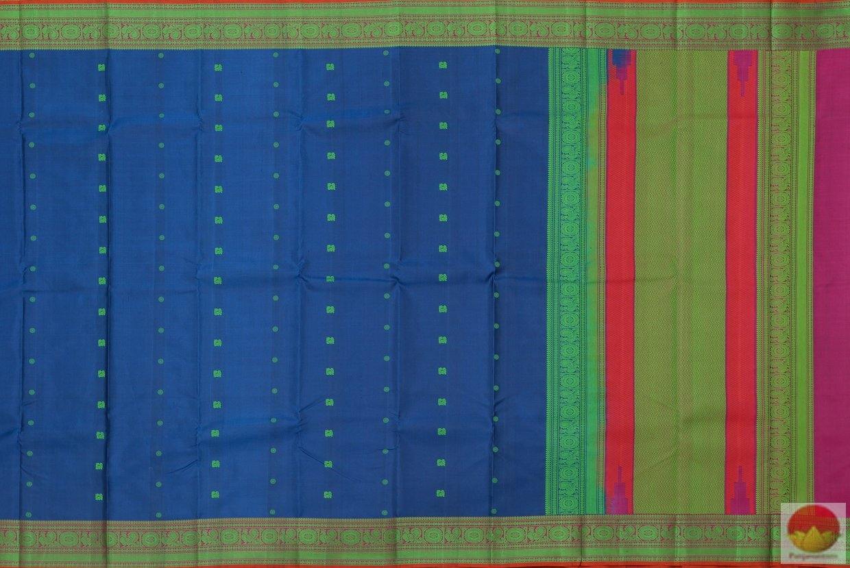 Kanchipuram Silk Saree - Handwoven Pure Silk - No Zari - PV RM NZ 156 - Archives - Silk Sari - Panjavarnam