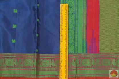 Kanchipuram Silk Saree - Handwoven Pure Silk - No Zari - PV RM NZ 156 - Archives - Silk Sari - Panjavarnam