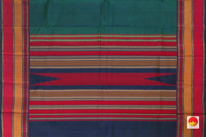 Kanchipuram Silk Saree - Handwoven Pure Silk - No Zari - PV RM NZ 302 - Archives - Silk Sari - Panjavarnam