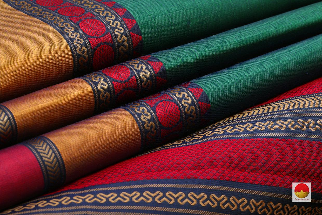 Kanchipuram Silk Saree - Handwoven Pure Silk - No Zari - PV RM NZ 302 - Archives - Silk Sari - Panjavarnam