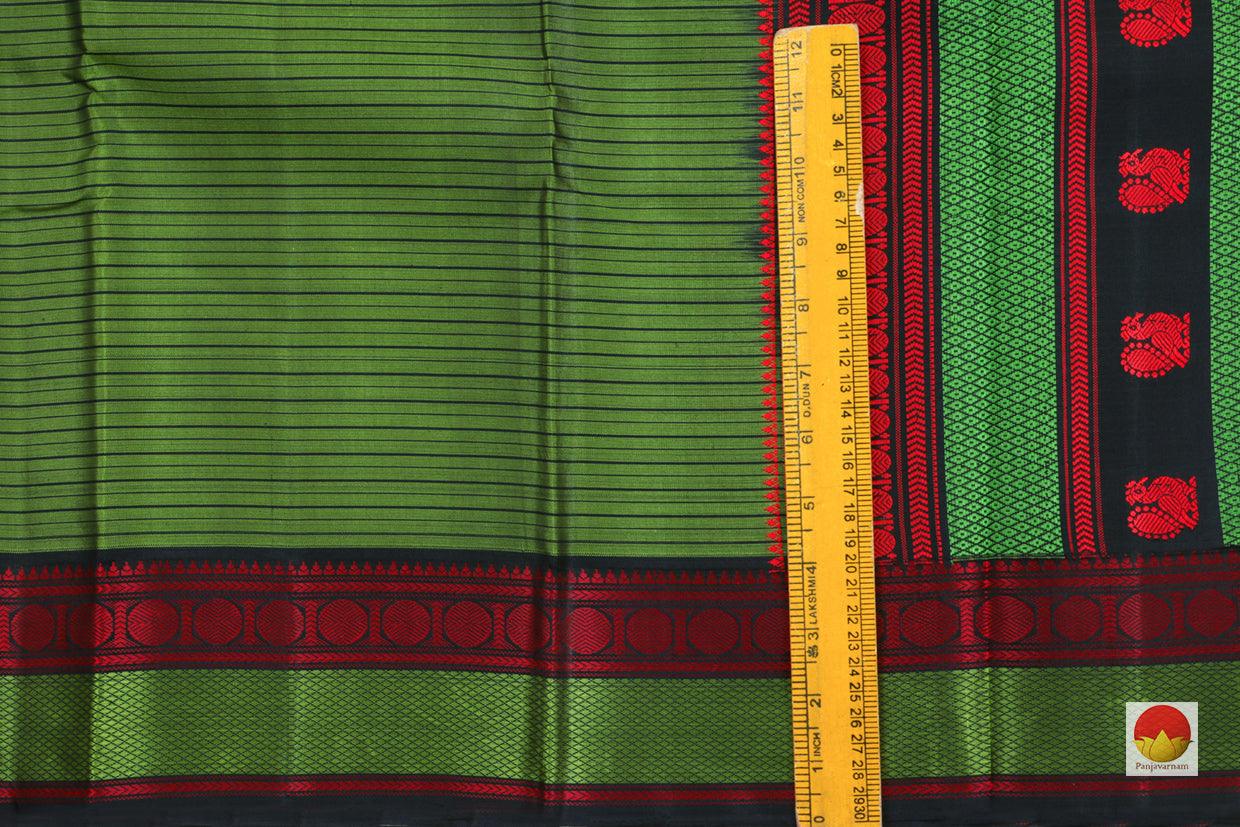 Kanchipuram Silk Saree - Handwoven Pure Silk - No Zari - PV RM NZ 303 - Silk Sari - Panjavarnam