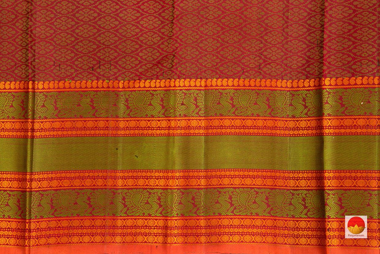 Kanchipuram Silk Saree - Handwoven Pure Silk - No Zari - PV RM NZ 312 - Silk Sari - Panjavarnam