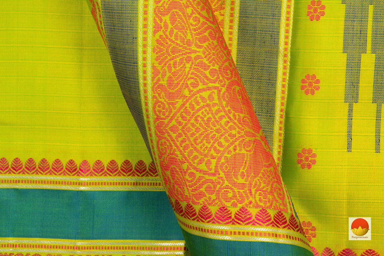 Kanchipuram Silk Saree - Handwoven Pure Silk - No Zari - PV RM NZ 314 - Archives - Silk Sari - Panjavarnam