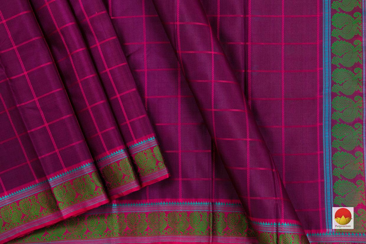 Kanchipuram Silk Saree - Handwoven Pure Silk - No Zari - PV RM NZ 318 - Archives - Silk Sari - Panjavarnam