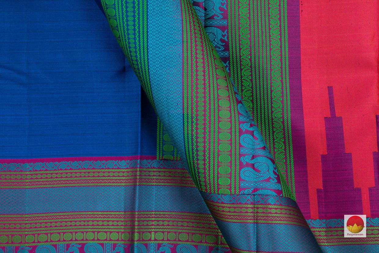 Kanchipuram Silk Saree - Handwoven Pure Silk - No Zari - PV RM NZ 321 - Archives - Silk Sari - Panjavarnam