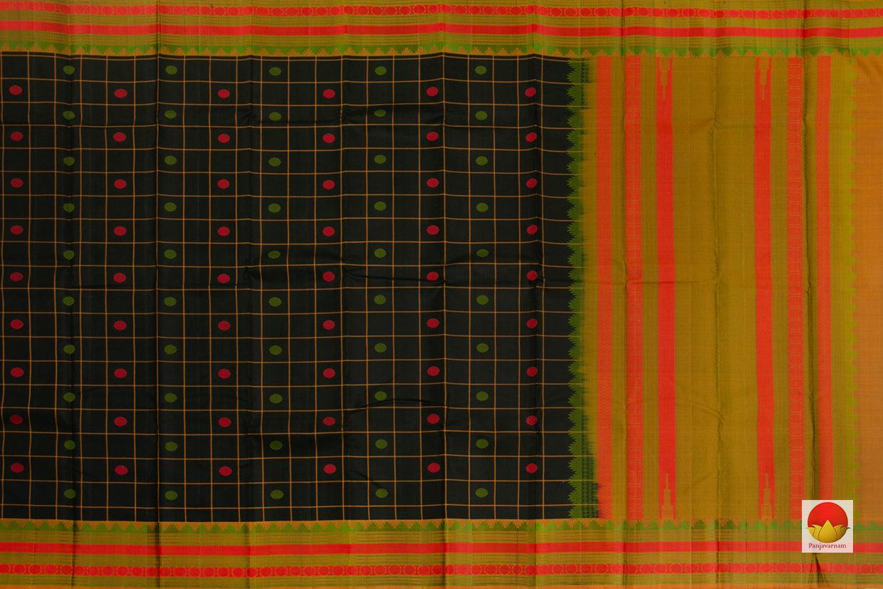 Kanchipuram Silk Saree - Handwoven Pure Silk - No Zari - PV RM NZ 322 - Silk Sari - Panjavarnam