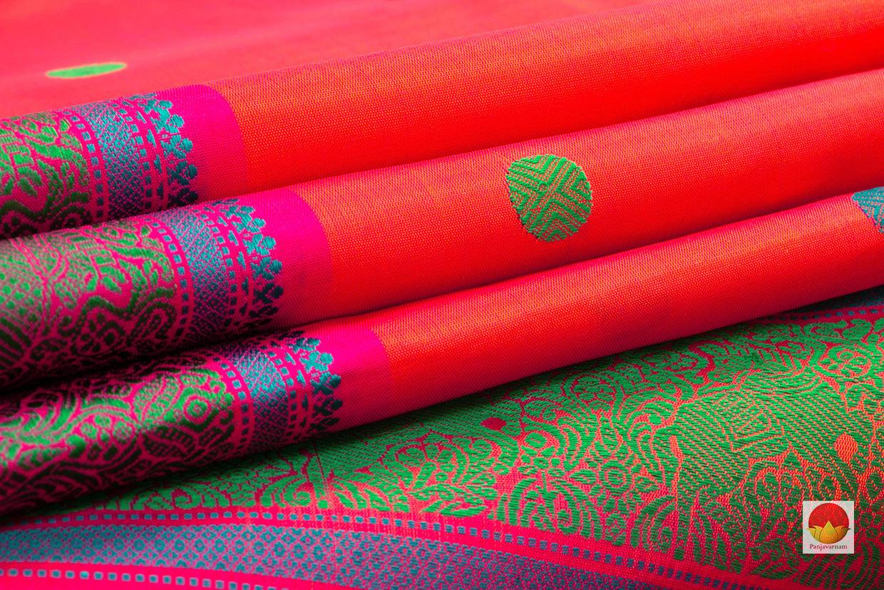 Kanchipuram Silk Saree - Handwoven Pure Silk - No Zari - PV RM NZ 350 - Silk Sari - Panjavarnam