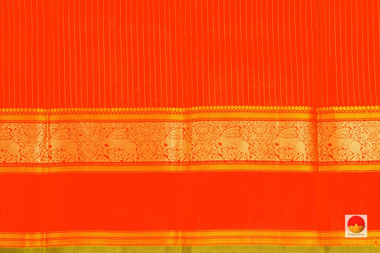 Kanchipuram Silk Saree - Handwoven Pure Silk - No Zari - PV RM NZ 354 - Silk Sari - Panjavarnam