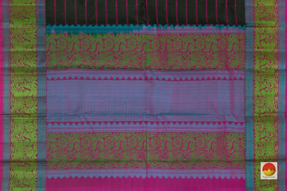 Kanchipuram Silk Saree - Handwoven Pure Silk - No Zari - PV RM NZ 355 - Silk Sari - Panjavarnam