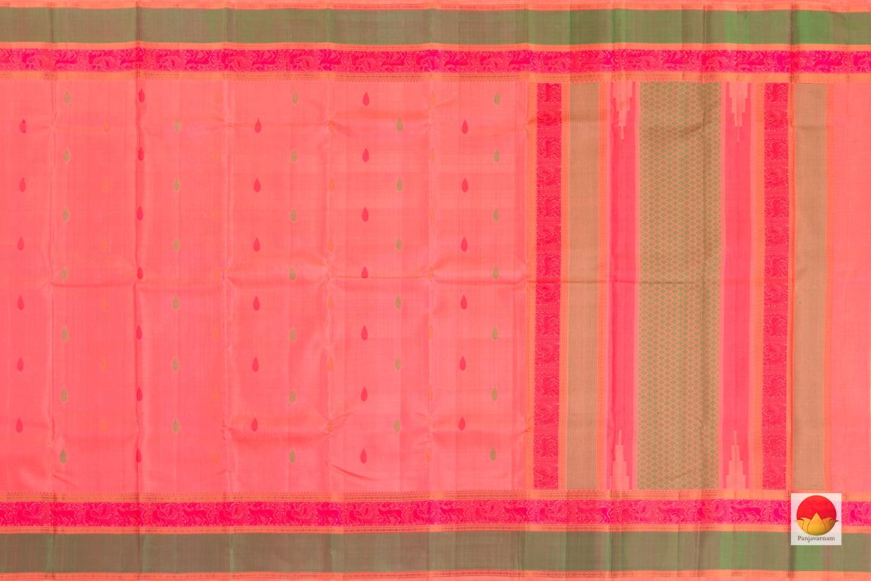 Kanchipuram Silk Saree - Handwoven Pure Silk - No Zari - PV RM NZ 358 - Silk Sari - Panjavarnam