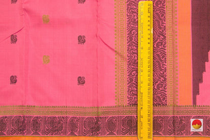 Kanchipuram Silk Saree - Handwoven Pure Silk - No Zari - PV RM NZ 361 - Silk Sari - Panjavarnam