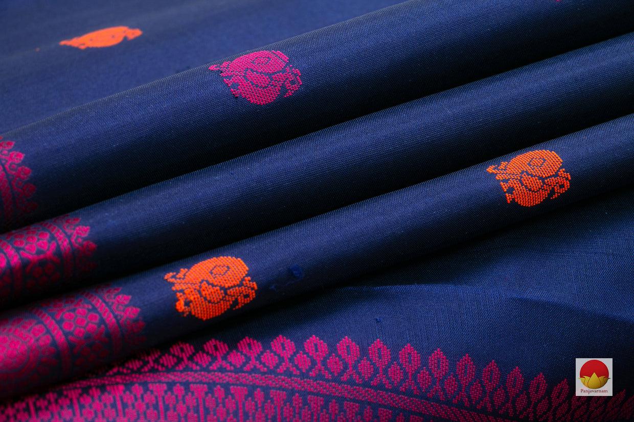 Kanchipuram Silk Saree - Handwoven Pure Silk - No Zari - PV RM NZ 362 - Silk Sari - Panjavarnam