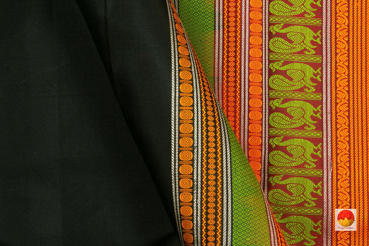 Kanchipuram Silk Saree - Handwoven Pure Silk - No Zari - PV RM NZ 363 - Silk Sari - Panjavarnam