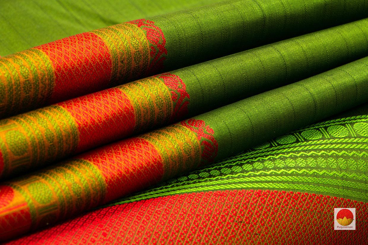 Kanchipuram Silk Saree - Handwoven Pure Silk - No Zari - PV RM NZ 364 - Silk Sari - Panjavarnam