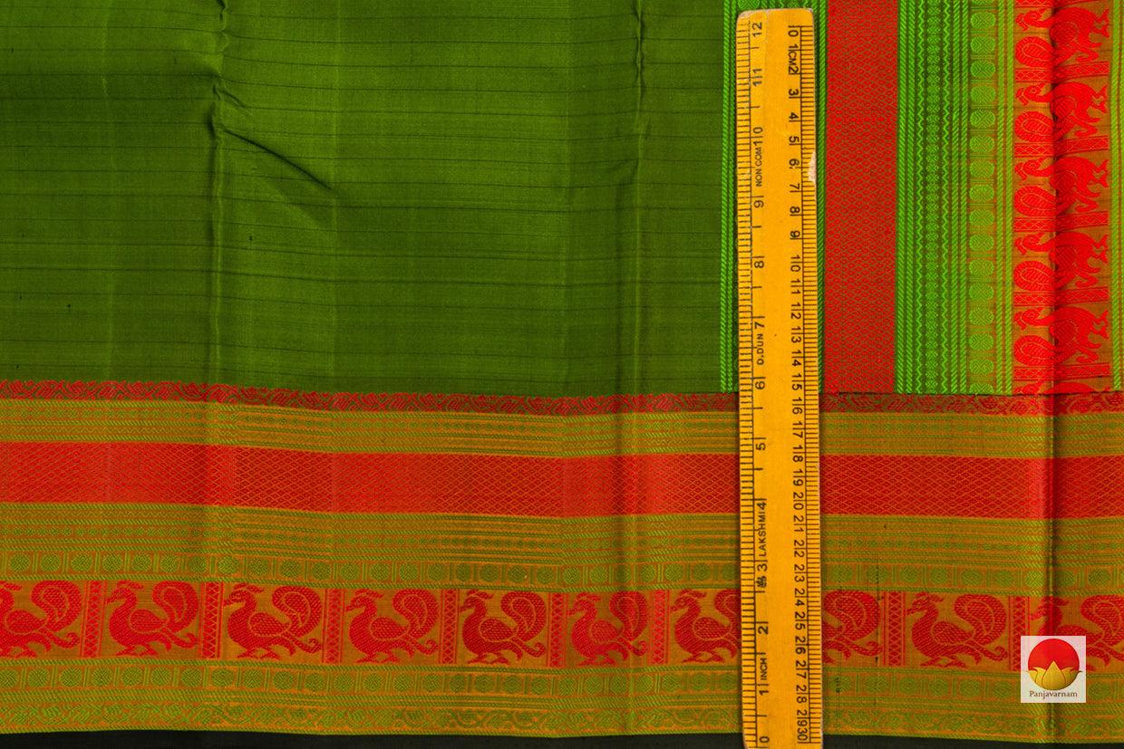 Kanchipuram Silk Saree - Handwoven Pure Silk - No Zari - PV RM NZ 364 - Silk Sari - Panjavarnam