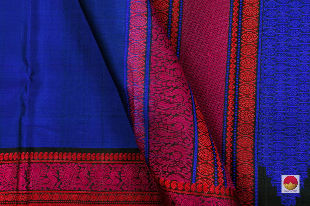 Kanchipuram Silk Saree - Handwoven Pure Silk - No Zari - PV RM NZ 368 - Silk Sari - Panjavarnam