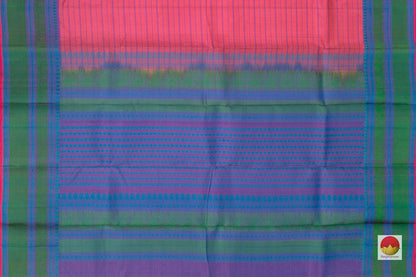 Kanchipuram Silk Saree - Handwoven Pure Silk - No Zari - PV RM NZ 369 - Silk Sari - Panjavarnam