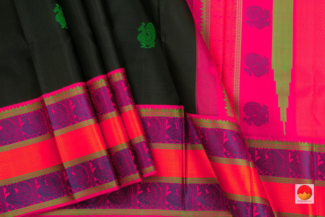 Kanchipuram Silk Saree - Handwoven Pure Silk - No Zari - PV RM NZ 370 - Silk Sari - Panjavarnam