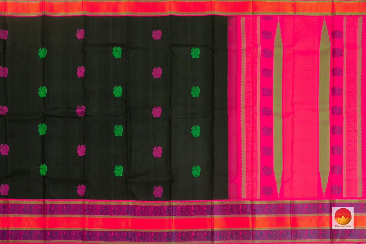 Kanchipuram Silk Saree - Handwoven Pure Silk - No Zari - PV RM NZ 370 - Silk Sari - Panjavarnam