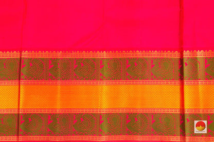 Kanchipuram Silk Saree - Handwoven Pure Silk - No Zari - PV RM NZ 371 - Silk Sari - Panjavarnam