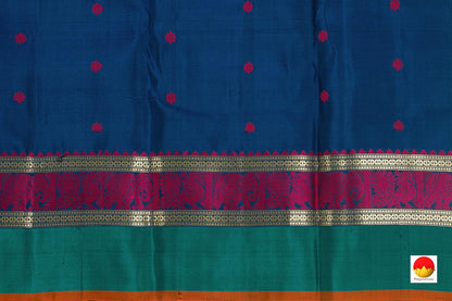 Kanchipuram Silk Saree - Handwoven Pure Silk - No Zari - PV RM NZ 384 - Silk Sari - Panjavarnam