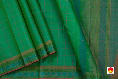 Kanchipuram Silk Saree - Handwoven Pure Silk - No Zari - PV RM NZ 385 - Silk Cotton - Panjavarnam