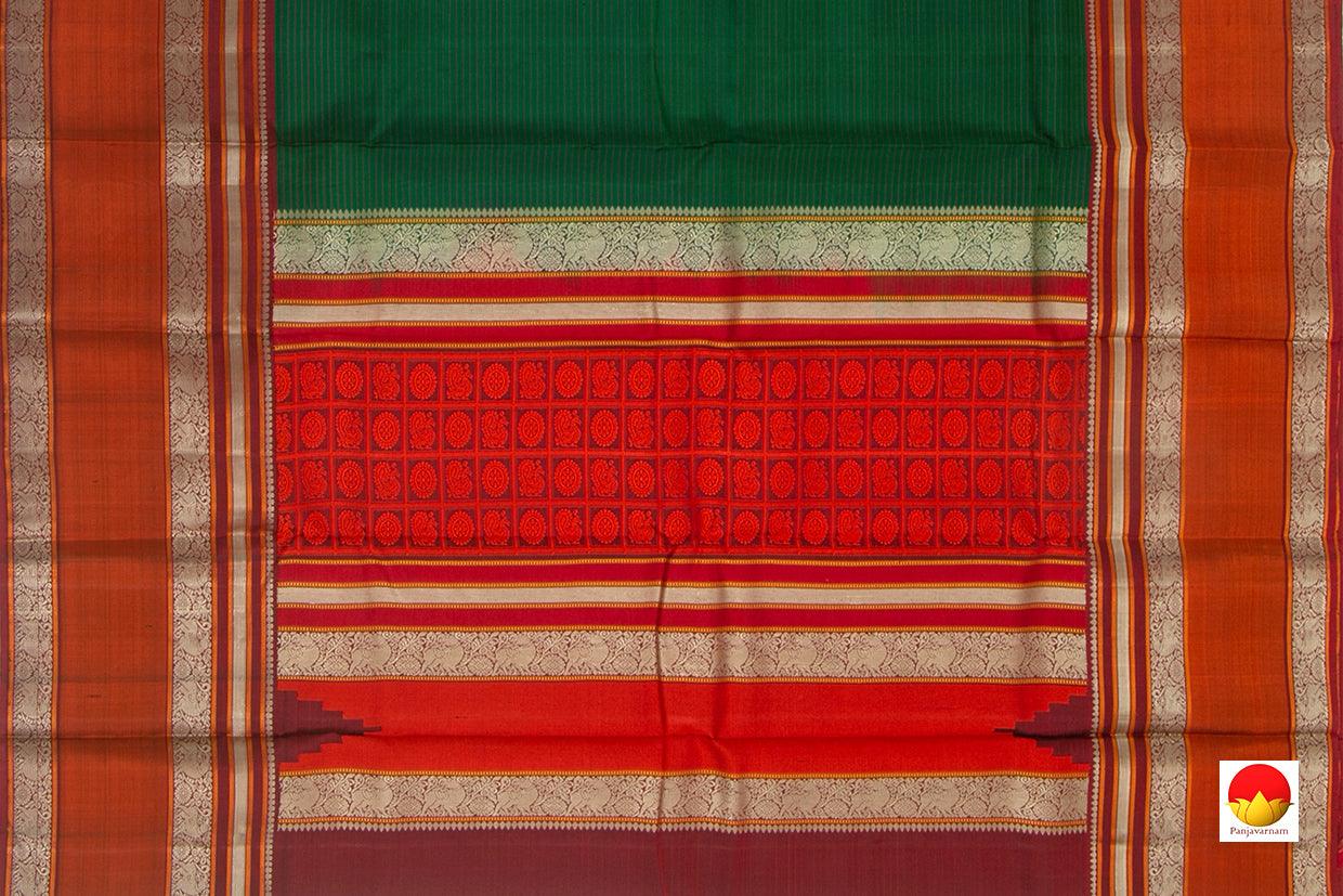 Kanchipuram Silk Saree - Handwoven Pure Silk - No Zari - PV RM NZ 392 - Silk Sari - Panjavarnam