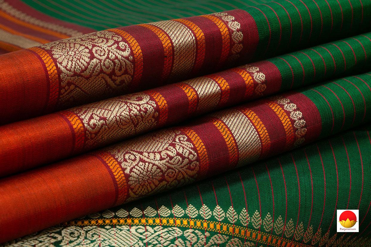 Kanchipuram Silk Saree - Handwoven Pure Silk - No Zari - PV RM NZ 392 - Silk Sari - Panjavarnam