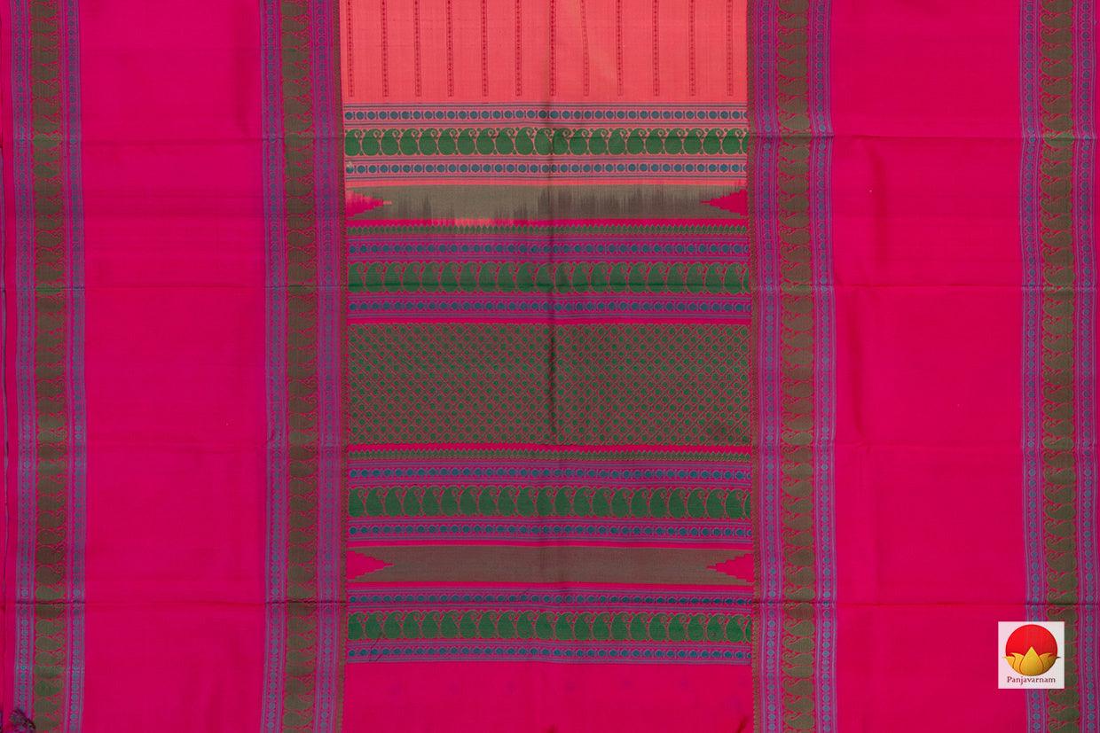Kanchipuram Silk Saree - Handwoven Pure Silk - No Zari - PV RM NZ 398 - Silk Sari - Panjavarnam
