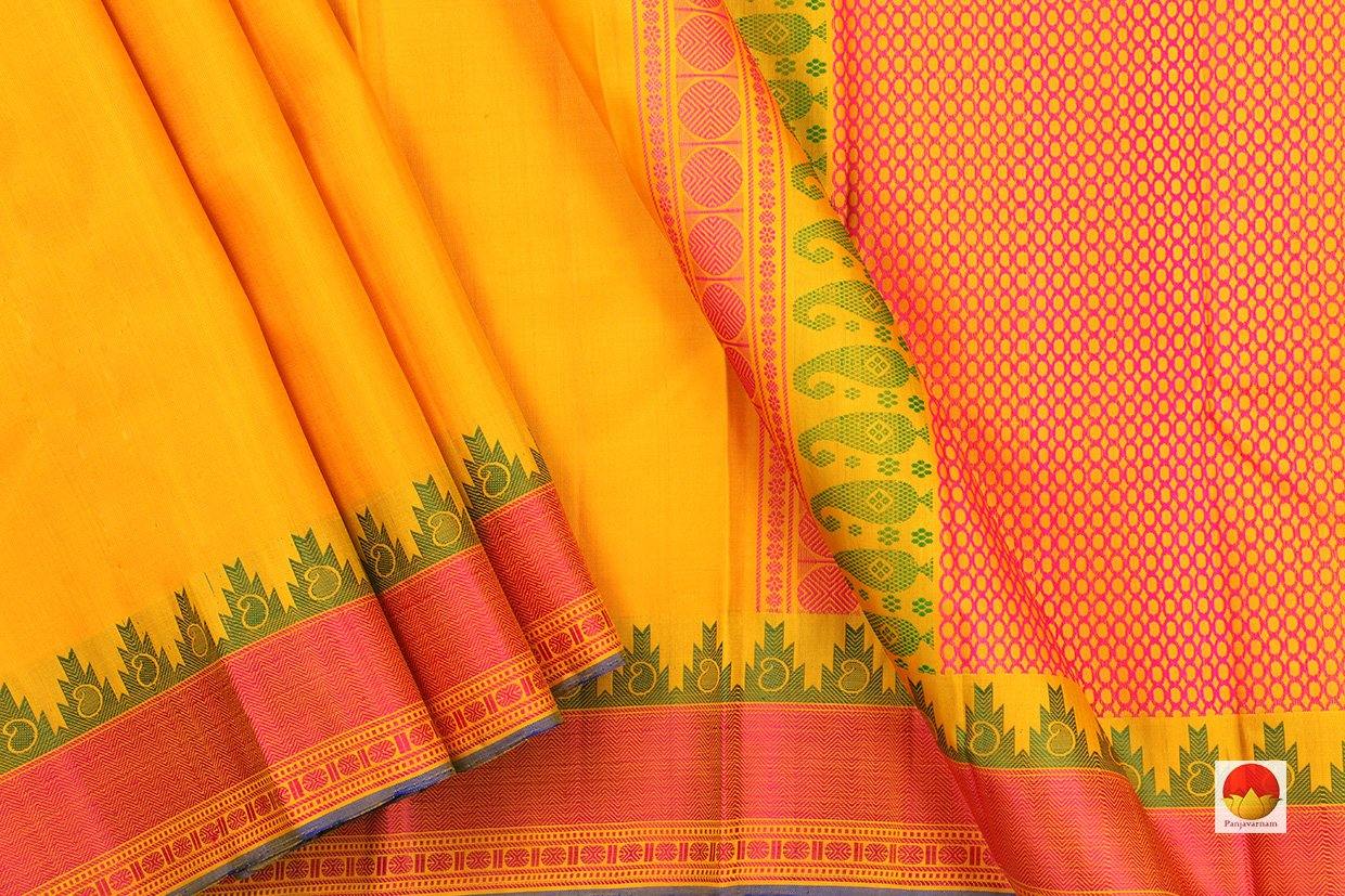 Kanchipuram Silk Saree - Handwoven Pure Silk - No Zari - PV SH NZ 200 - Archives - Silk Sari - Panjavarnam