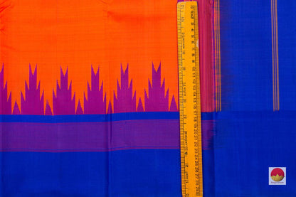 Kanchipuram Silk Saree - Handwoven Pure Silk - No Zari - PV SH NZ 230 - Archives - Silk Sari - Panjavarnam
