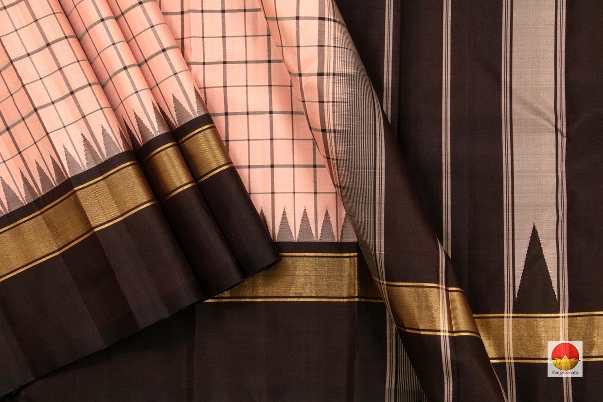 Kanchipuram Silk Saree - Handwoven Pure Silk - No Zari - PV SH NZ 235 - Silk Sari - Panjavarnam