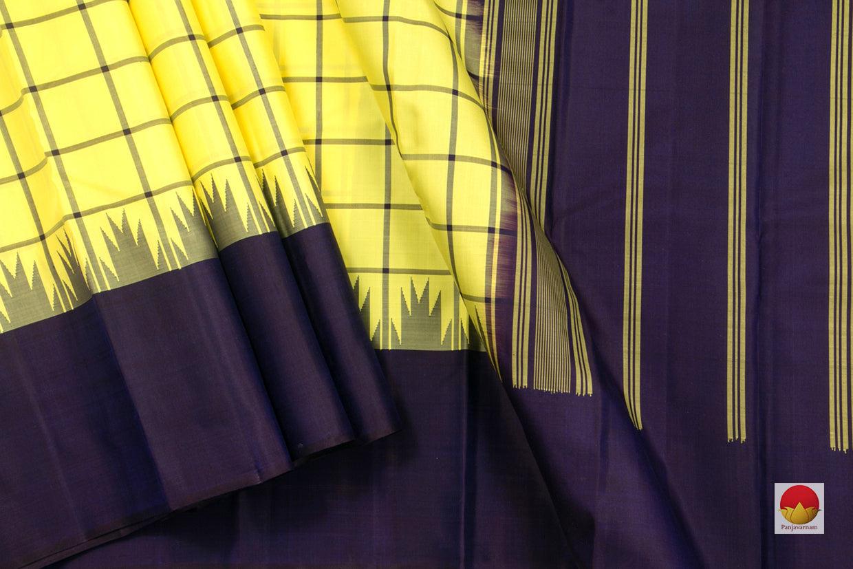 Kanchipuram Silk Saree - Handwoven Pure Silk - No Zari - PV SH NZ 240 - Silk Sari - Panjavarnam